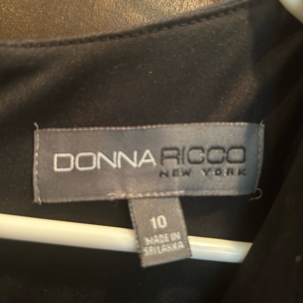 Donna Ricco Black and Red A-Line Midi Dress - Picture 3 of 4